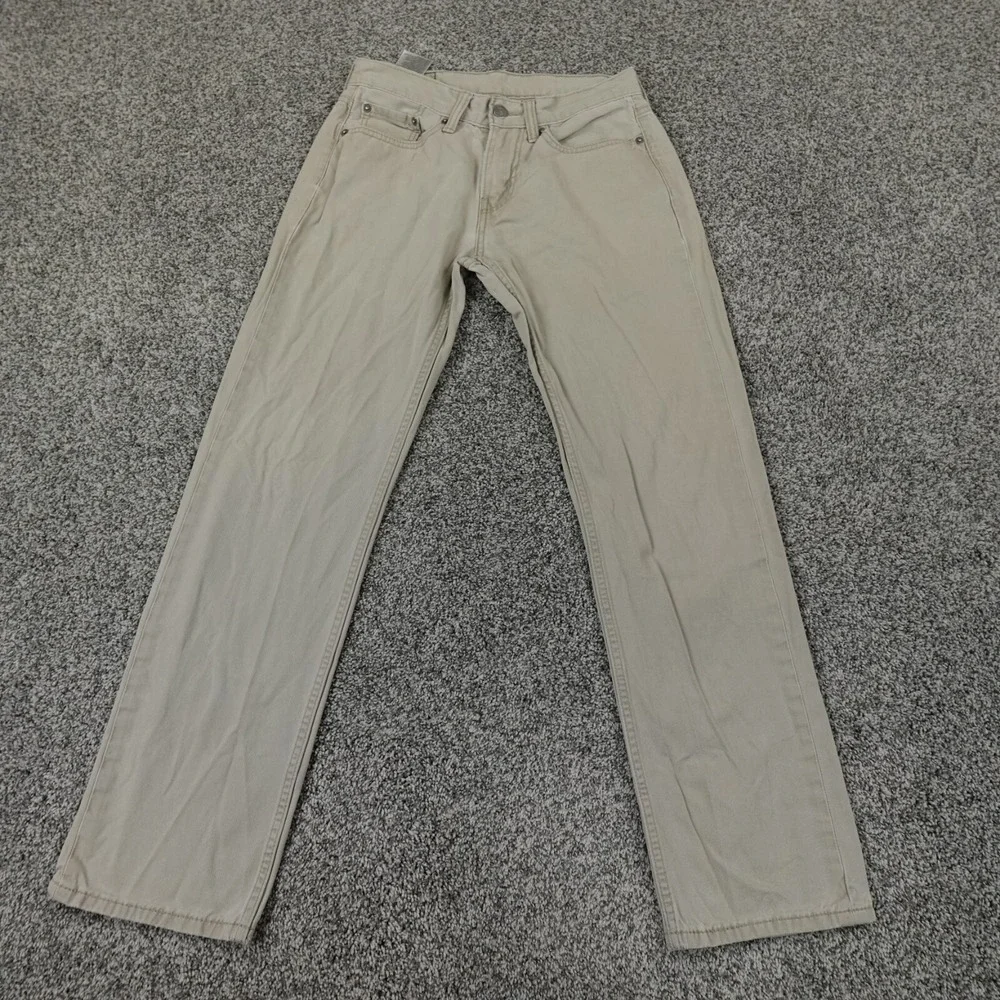 Levis Pants Mens 28X30 Light Brown Beige Khaki‎ Tan Denim 514 Straight Workwear